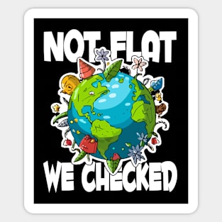 Not Flat We Checked Sticker